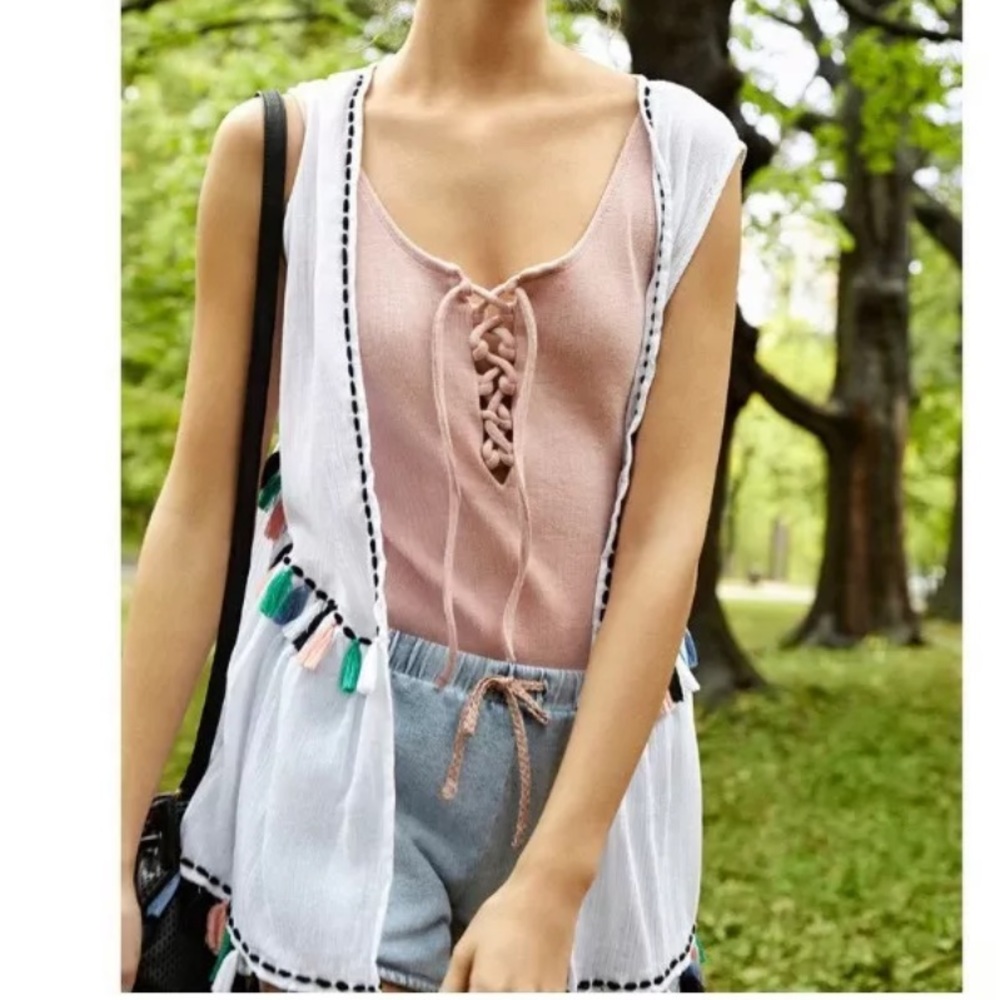 Madden NYC Women’s Multicolor Tassel Vest